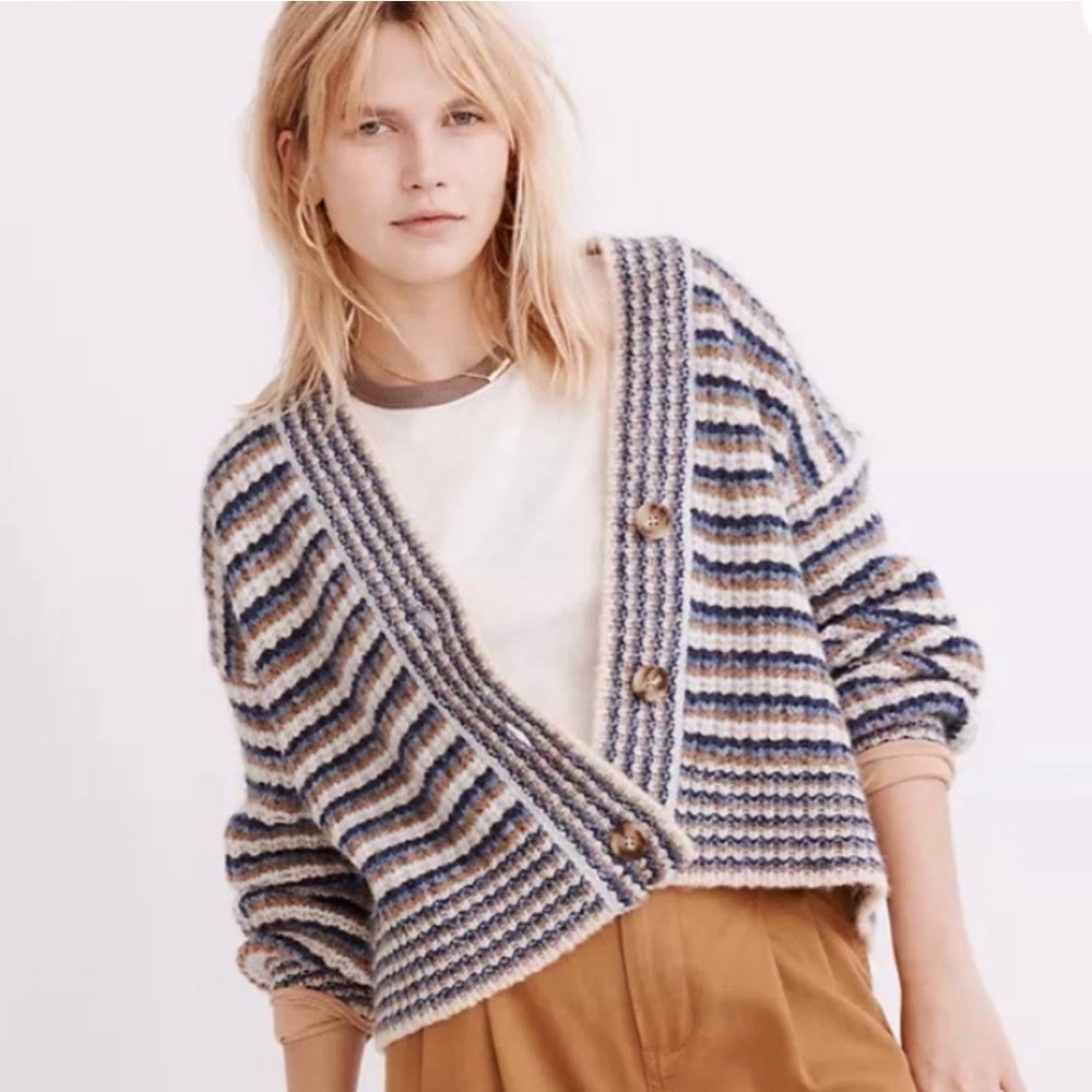 Madewell Waller Striped Cardigan, SZ XSM